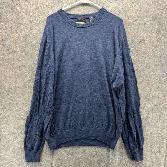 Greg Norman Sweatshirt Mens XL Navy Blue Long Sleeve Pullover Golf Lightweight - Picture 1 of 11